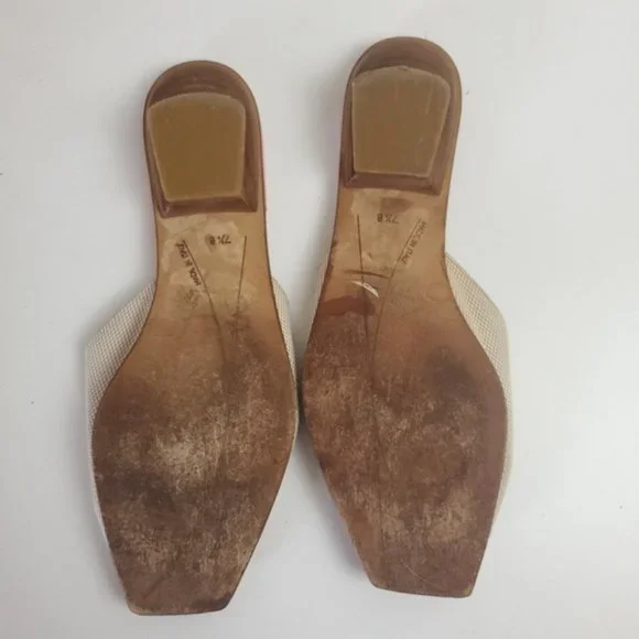 Kate Spade pink cream leather slide sandals - Picture 3 of 8